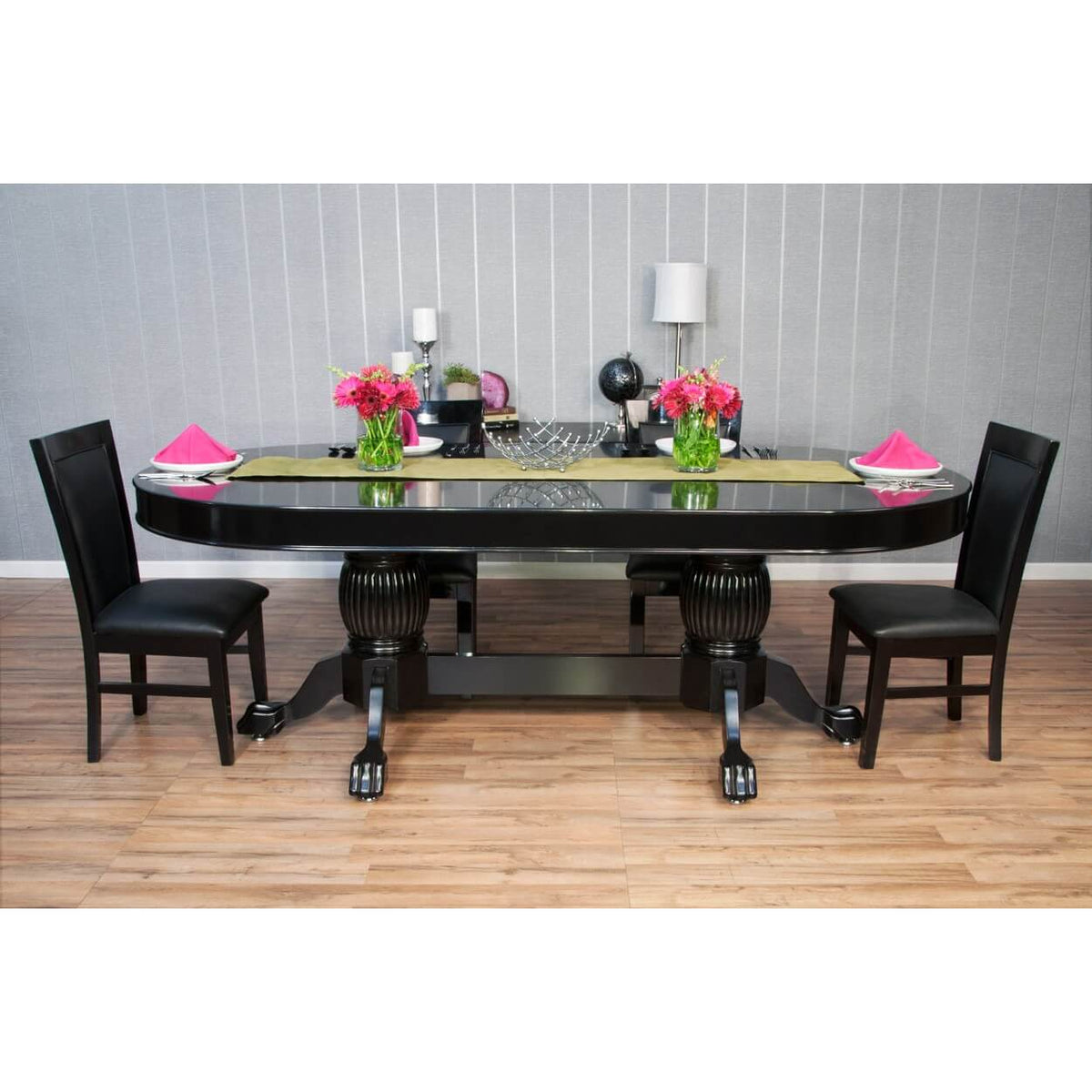 BBO Poker Tables Elite Black Oval Poker Table 10 Person