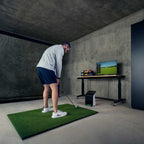 Garmin Approach R50 SportScreen Vanish Retractable Golf Studio Complete Package | Home Golf Simulator Studio with Impact Screen, Enclosure, Hitting Mat, Putting Turf & Projector