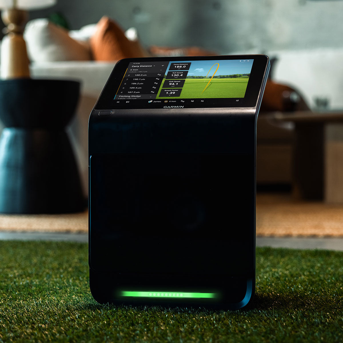 Garmin Approach R50 SportScreen Vanish Retractable Golf Studio Complete Package | Home Golf Simulator Studio with Impact Screen, Enclosure, Hitting Mat, Putting Turf & Projector