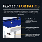 Hathaway Alpine 8-ft Outdoor Pool Table - White with Blue Felt BG3147