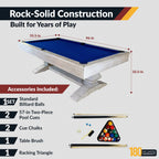 Hathaway Montecito 8-ft Pool Table - Driftwood Finish with Blue Felt BG5021