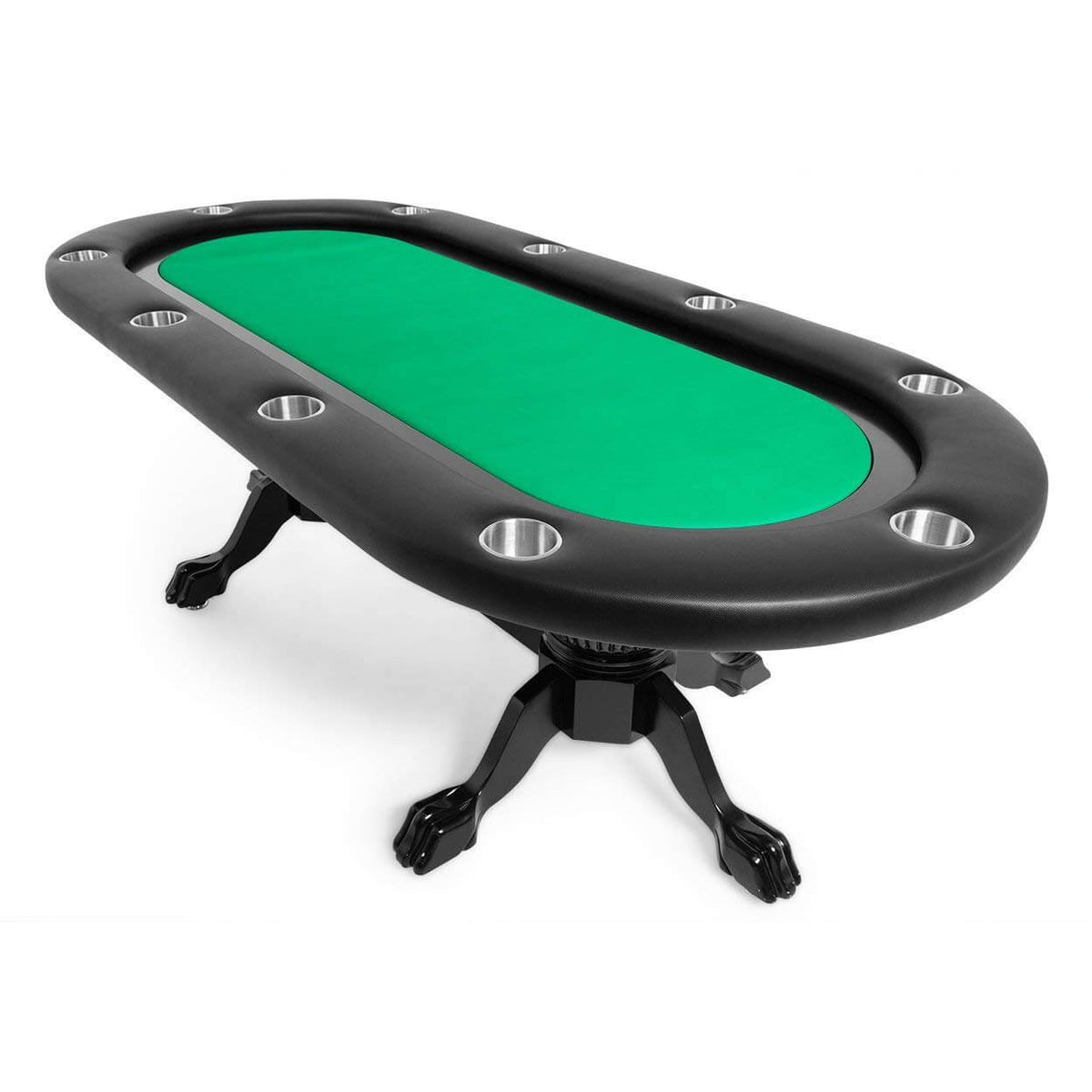 BBO Poker Tables Elite Black Oval Poker Table 10 Person