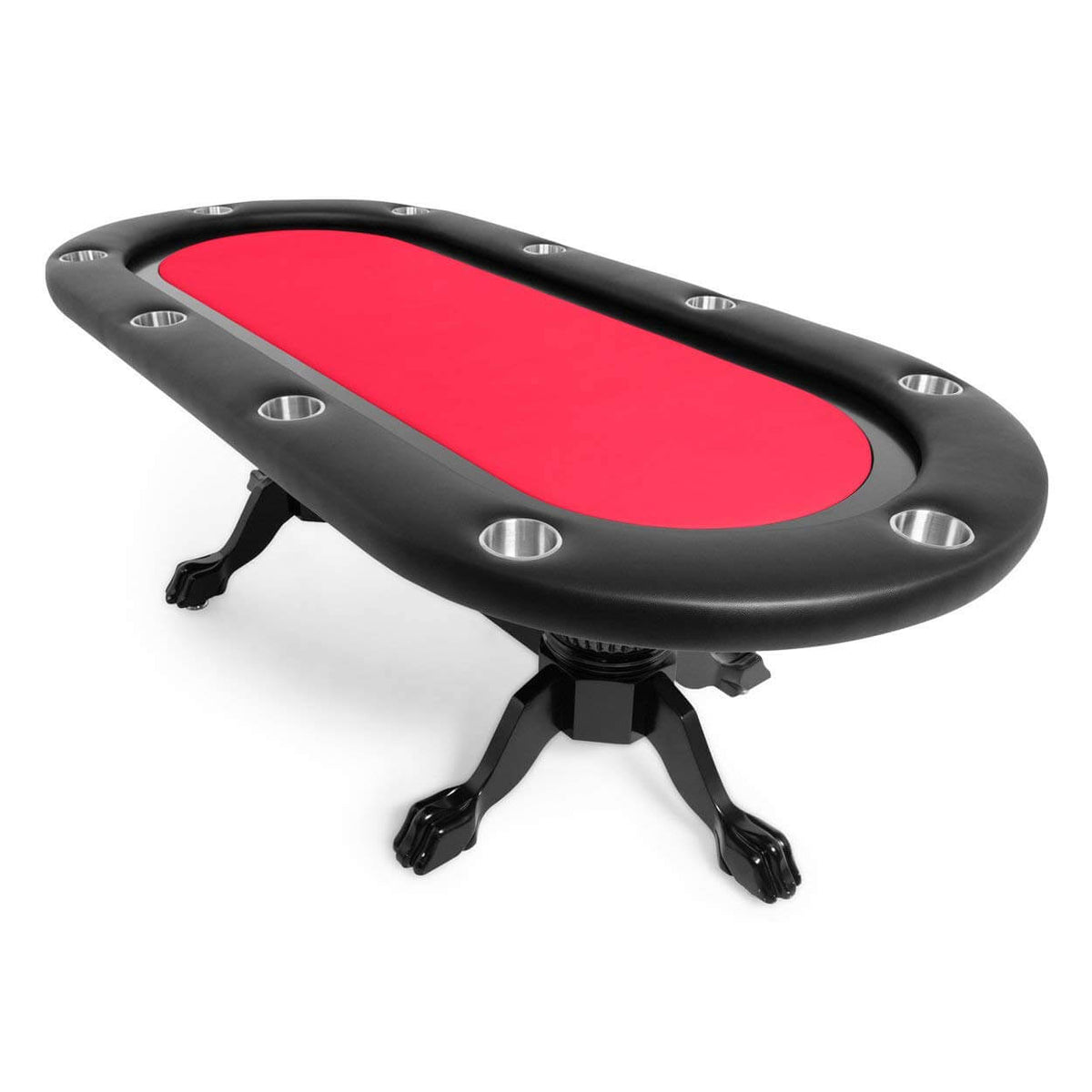 BBO Poker Tables Elite Black Oval Poker Table 10 Person