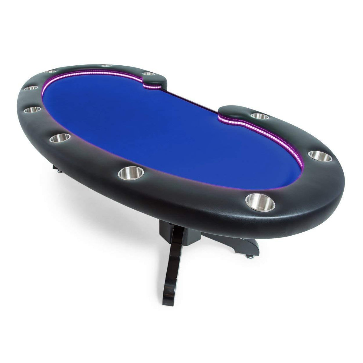 BBO Poker Tables Lumen HD LED Black Poker Table 10 Person
