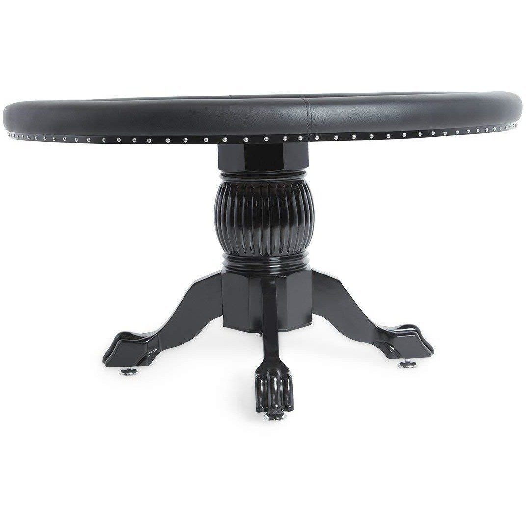 BBO Poker Tables Nighthawk Black Round Poker Table 8 Person